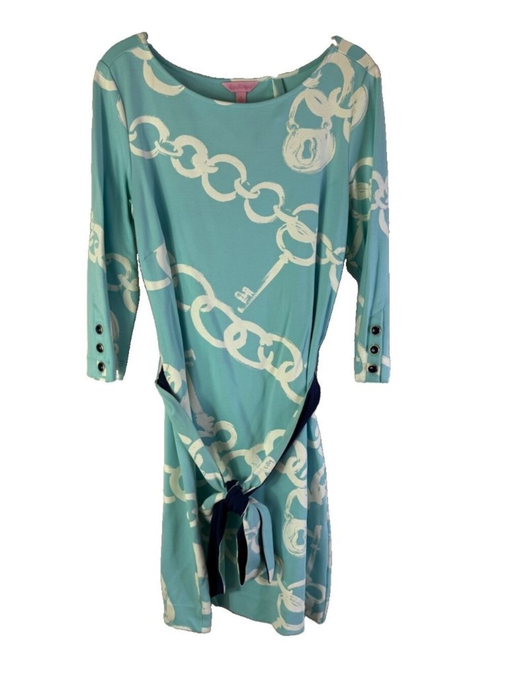 Lilly Pulitzer Jonah Shorely Dress Blue Ball And Chain Preppy